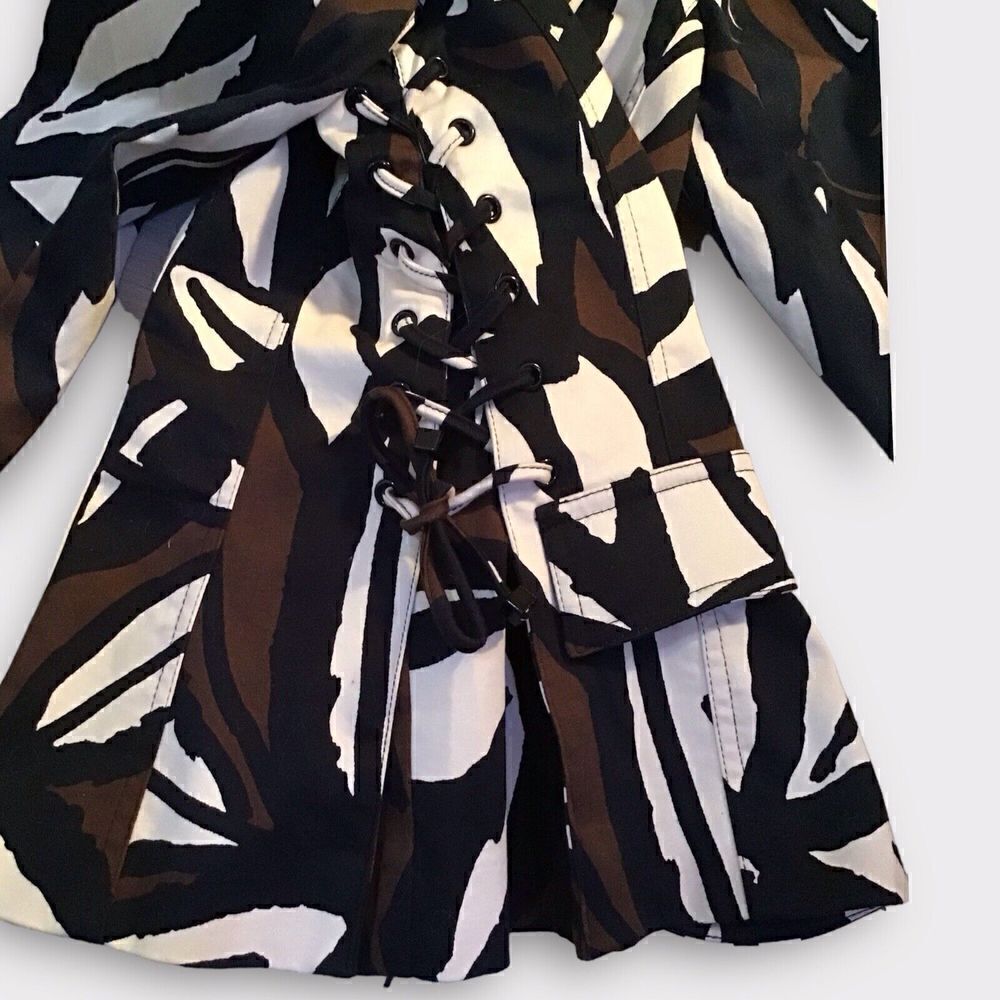Cache Abstract Black Brown Beige Blazer Jacket – Women’s Size Medium - Picture 4 of 8